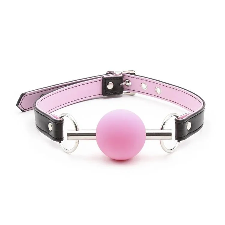 2201MQ-SIS      Chomp at the Bit Pretty Sissy Pink Silicone Dominant Woman Ball Gag