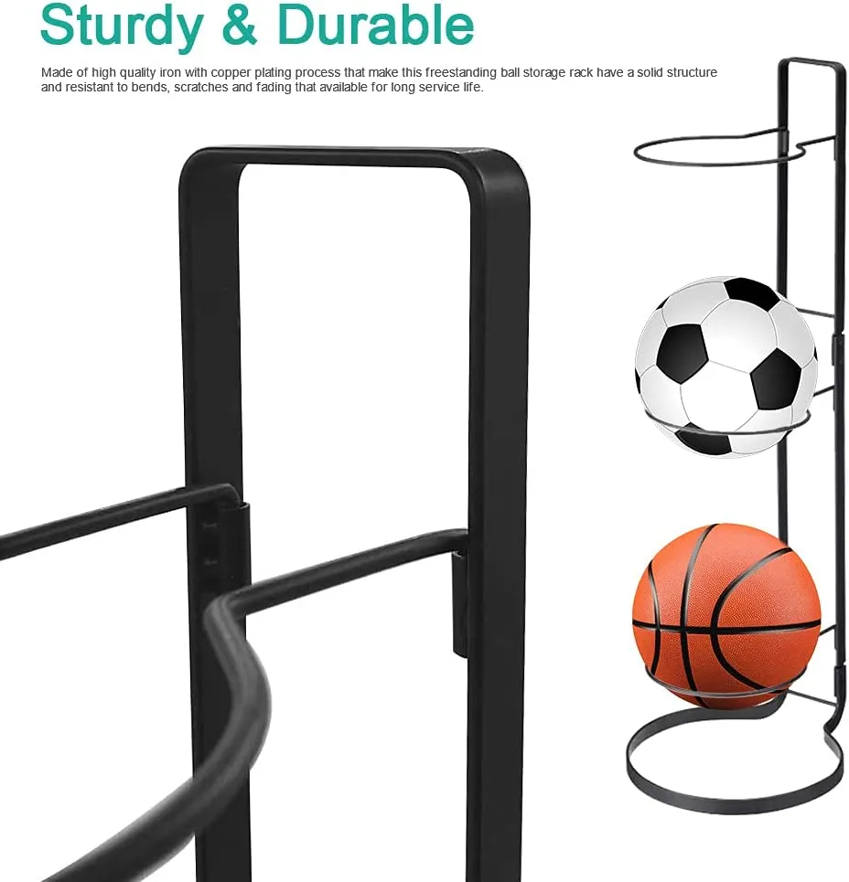 3 Tier Sports Equipment Ball Storage Rack