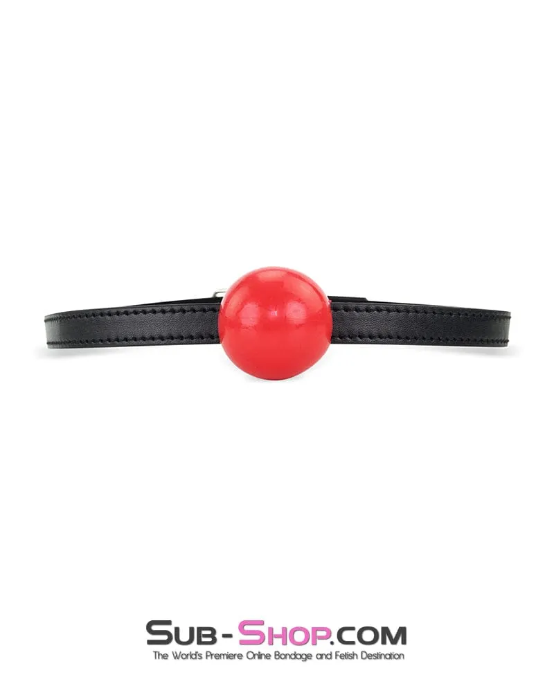 8998DL      Bondage Basics Red Rubber Classic Ball Gag