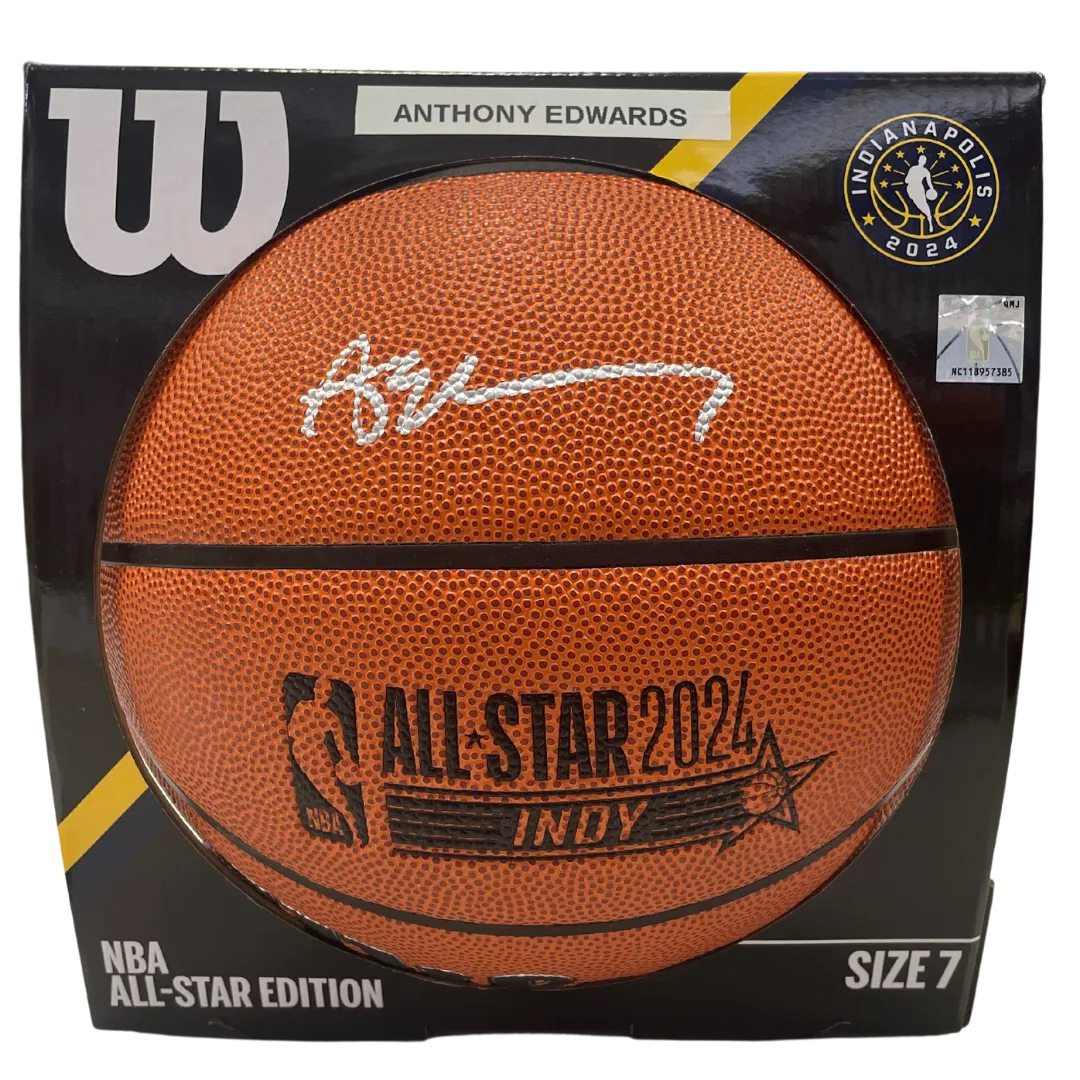 Anthony Edwards Autographed Wilson NBA 2024 All Star Game Replica Basketball