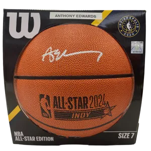 Anthony Edwards Autographed Wilson NBA 2024 All Star Game Replica Basketball