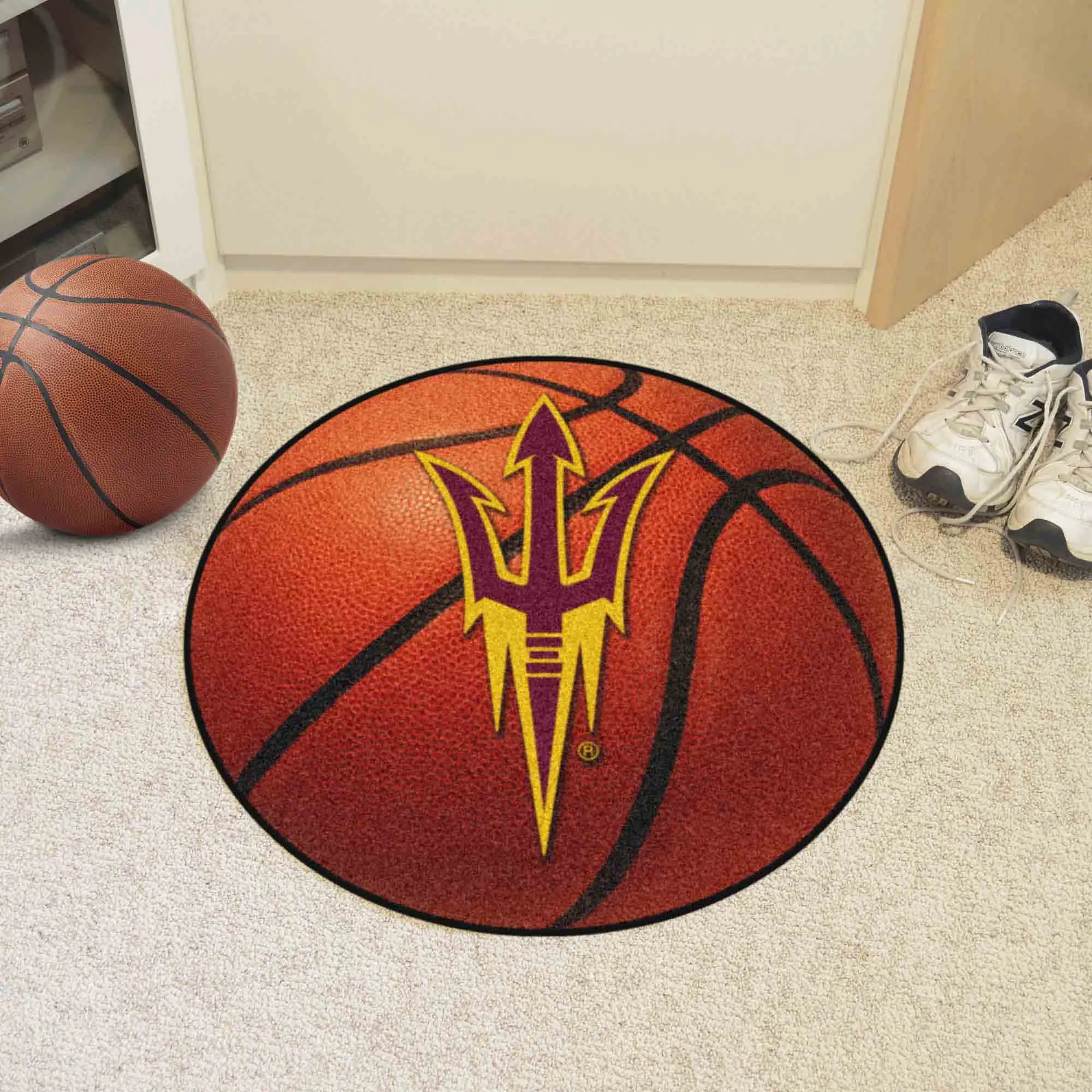 Arizona State Sun Devils Basketball Rug - 27in. Diameter