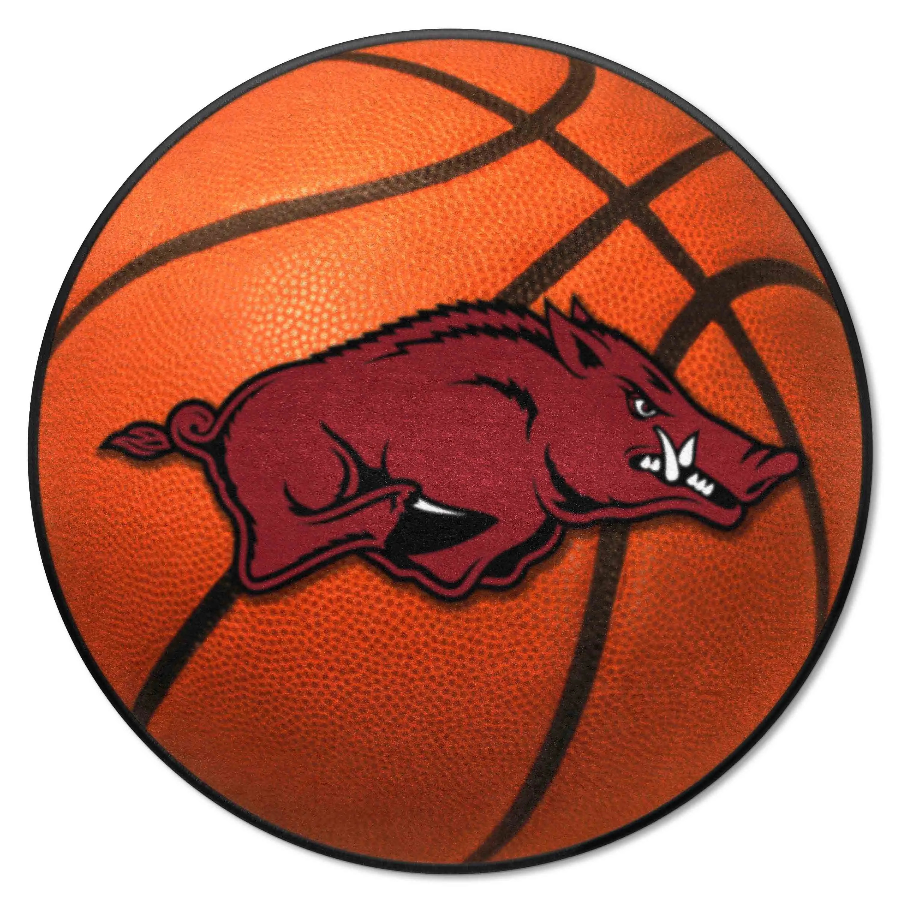 Arkansas Razorbacks Basketball Rug - 27in. Diameter