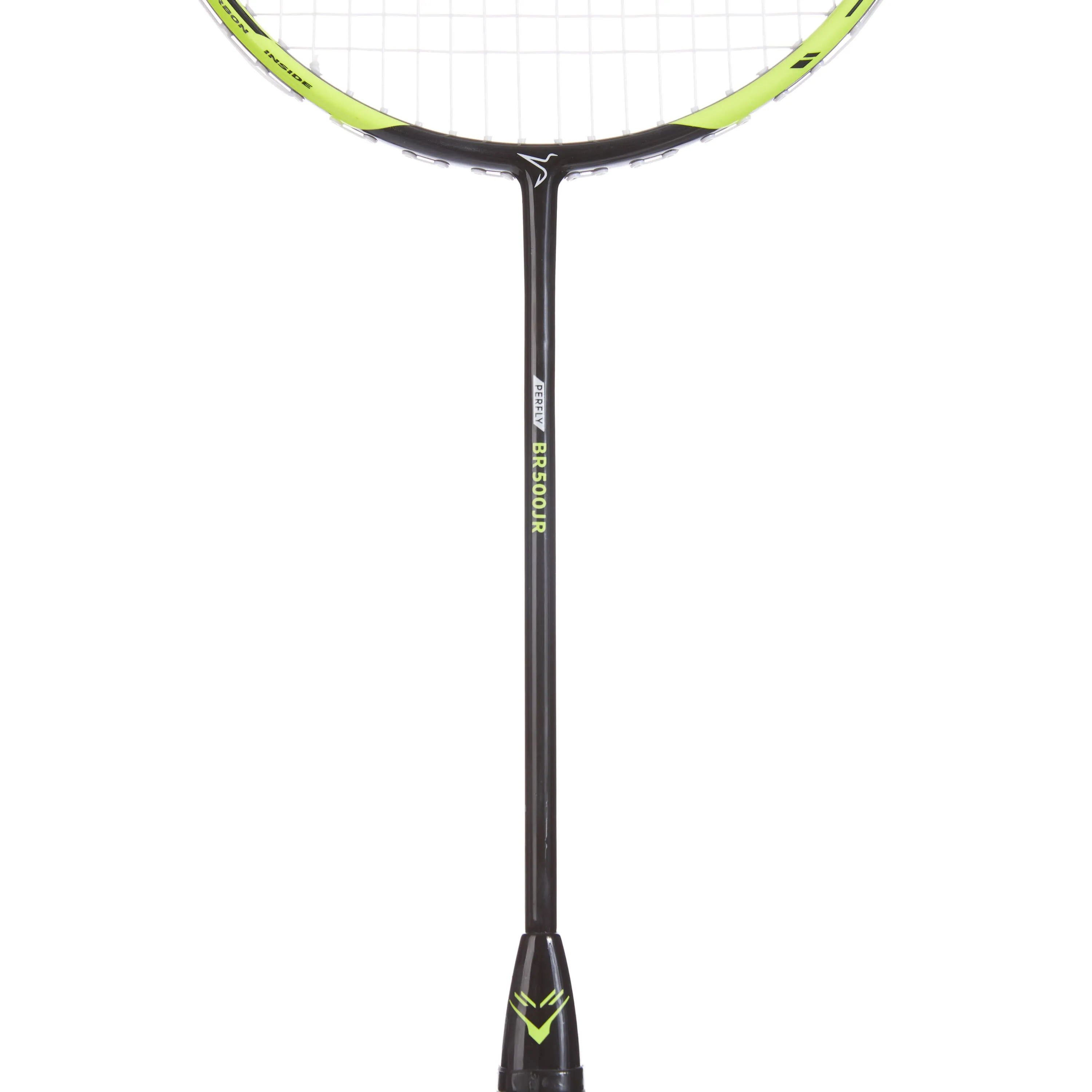 Badminton racket BR 500 children's yellow PERFLY, black/neon yellow