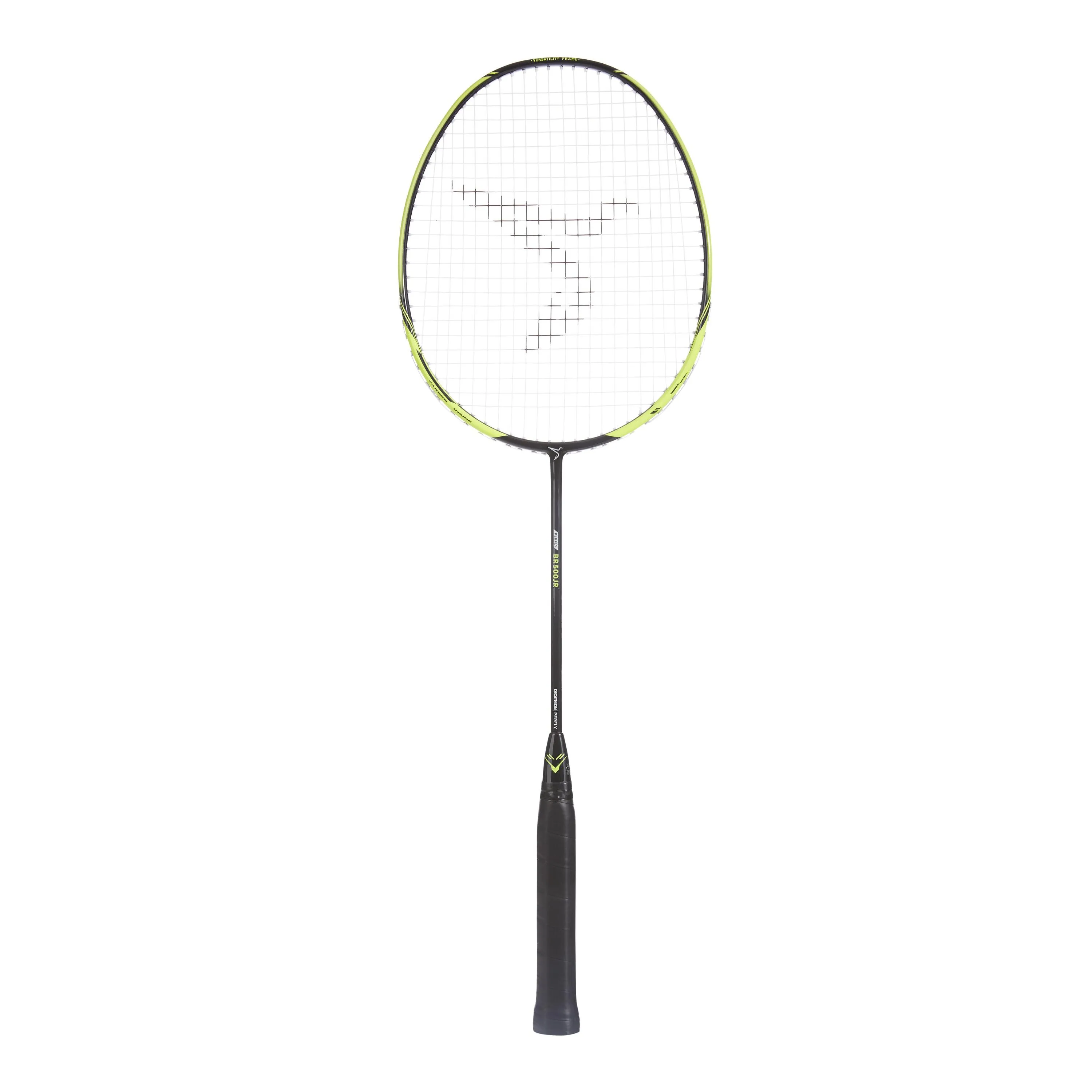 Badminton racket BR 500 children's yellow PERFLY, black/neon yellow