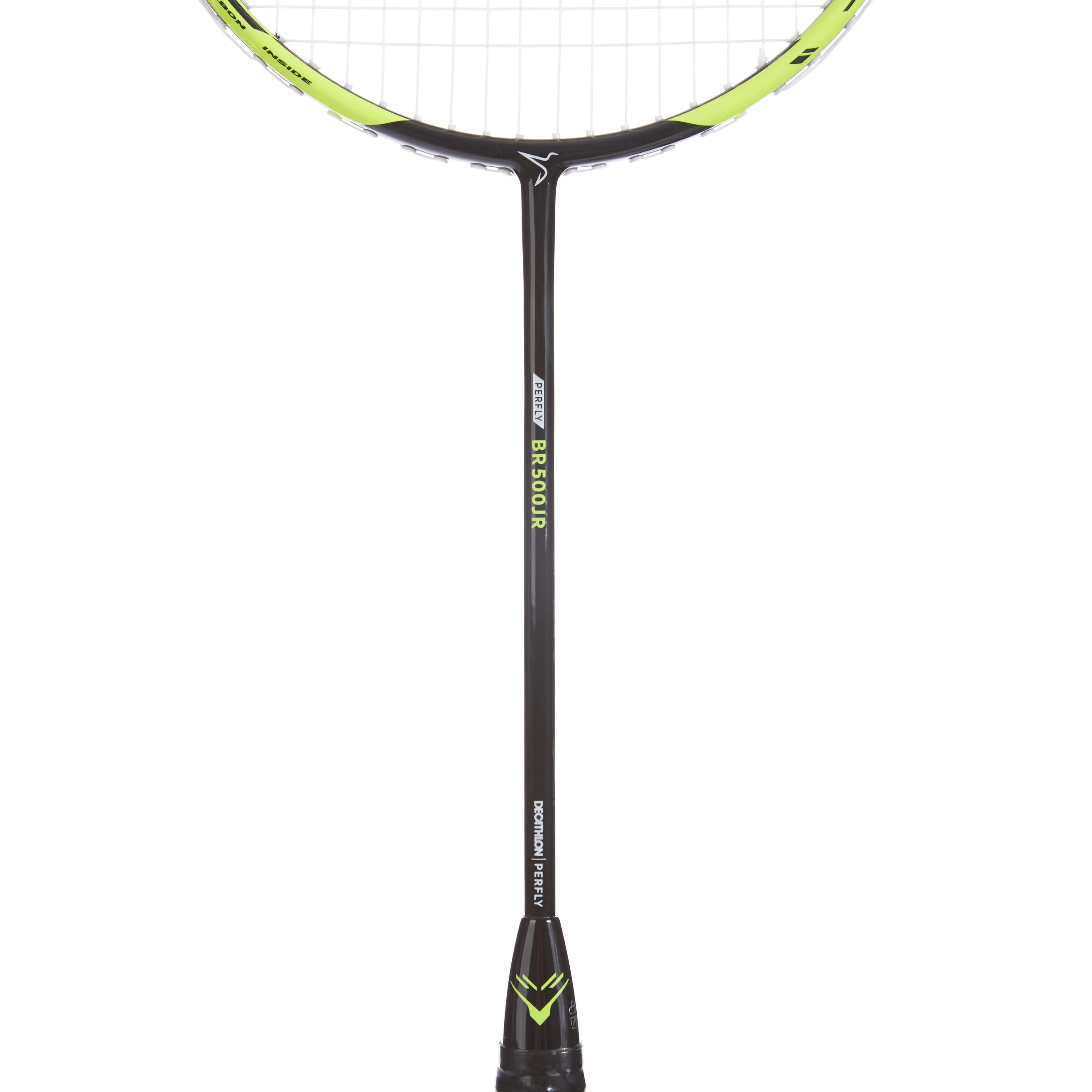 Badminton racket BR 500 children's yellow PERFLY, black/neon yellow