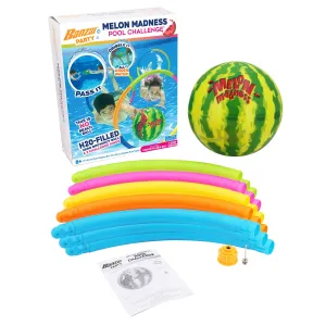 Banzai Melon Madness Pool Underwater Water-Filled Ball w/ Target Hoop (Open Box)