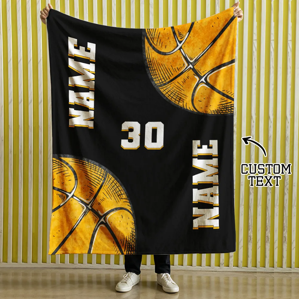 Basketball Blanket, Personalised Blankets And Throws, Basketball Sketch Design Gifts, Boys Basketball Gifts, Gifts For Boys, Son or Team