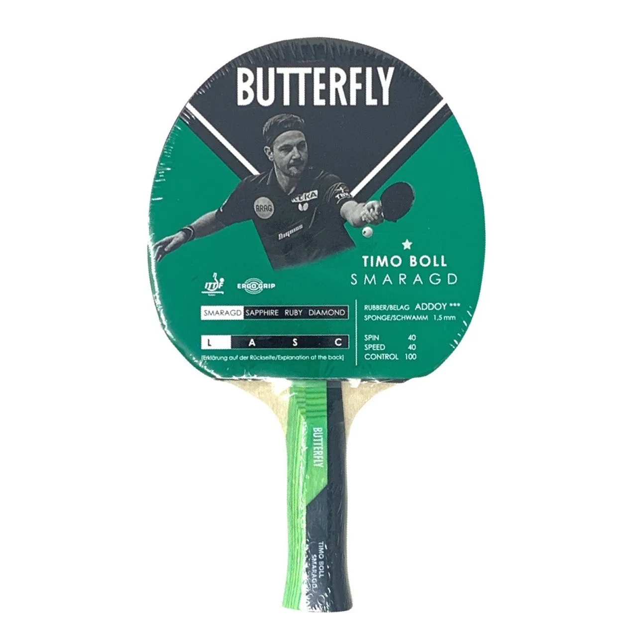 Butterfly Table Tennis Racket Timo Boll Smaragd 1 Star