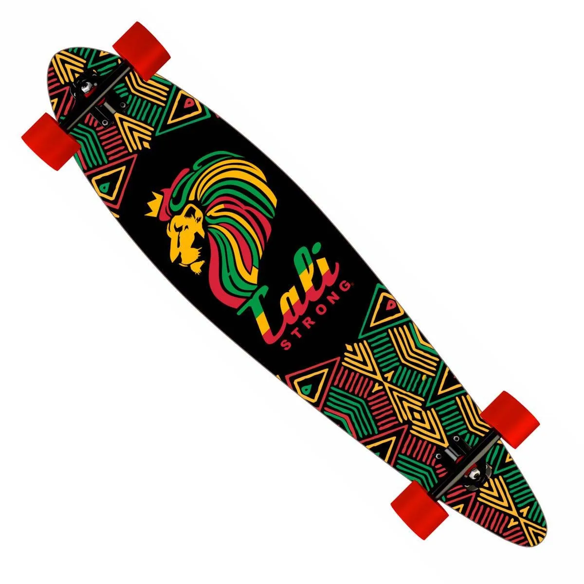 CALI Strong Lord Rasta Longboard Pintail Complete