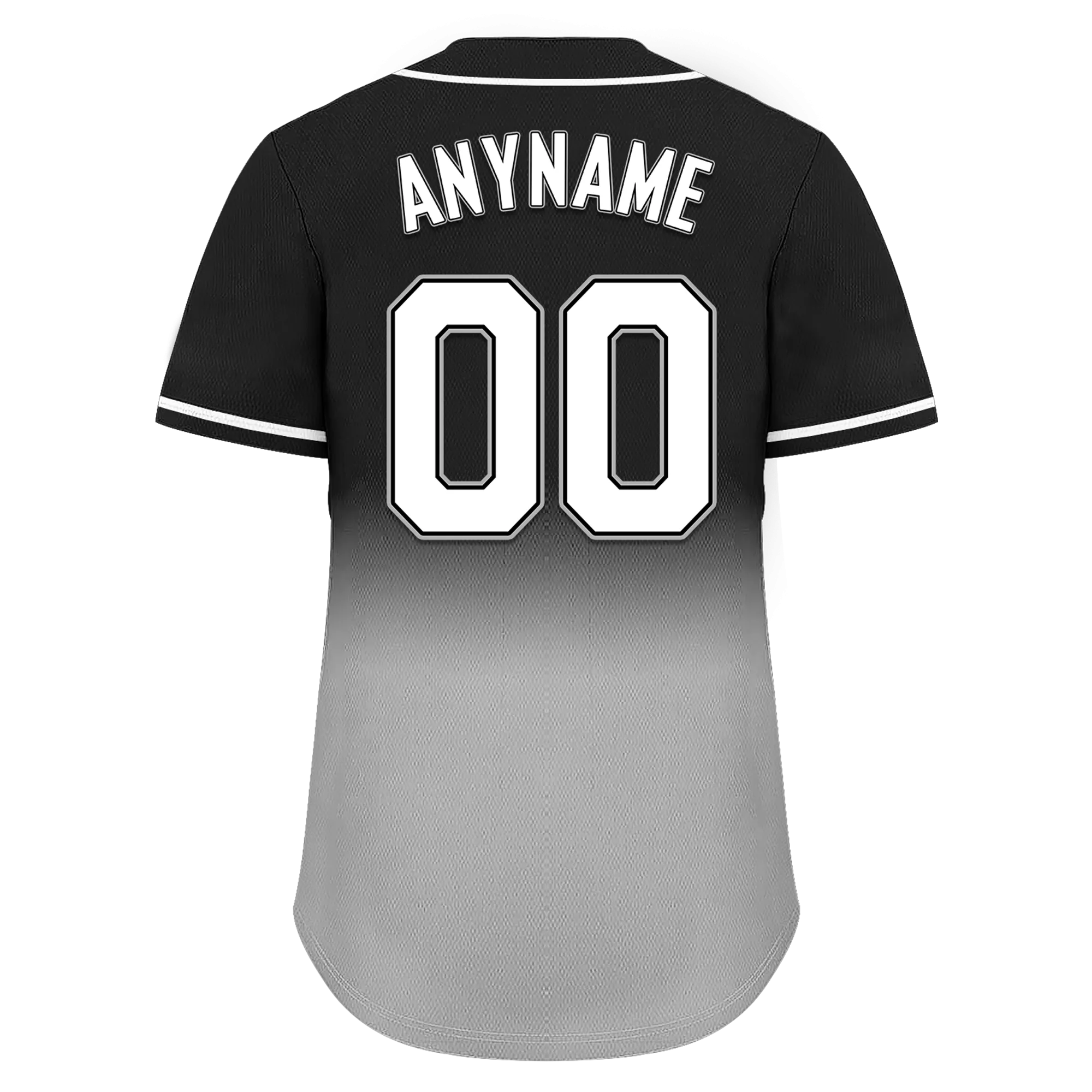 Custom Black Grey Fade Fashion Personalized Authentic Baseball Jersey BSBJ01-D0a70cf