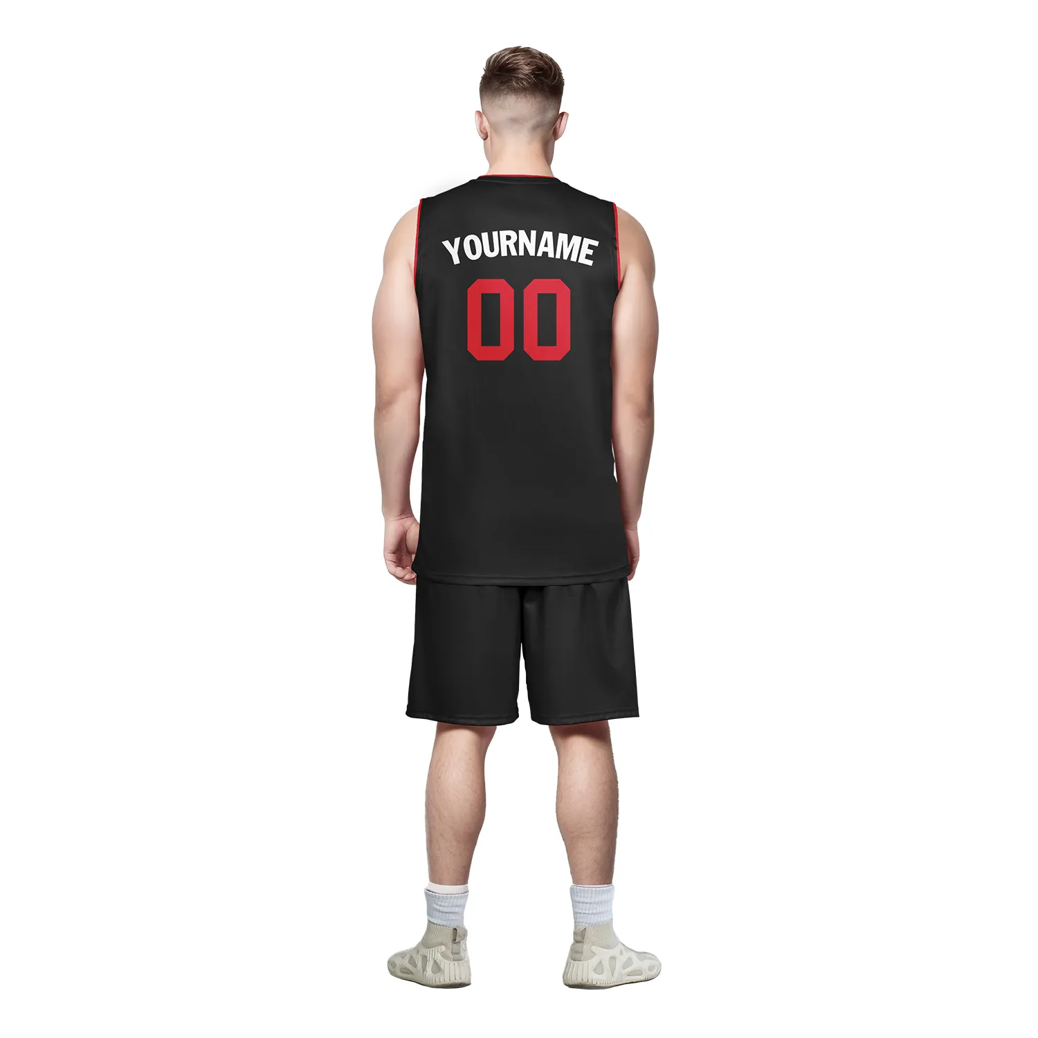 Custom Black Red Classic Style Sports Uniform Basketball Jersey BBJ01-bd0a70a8