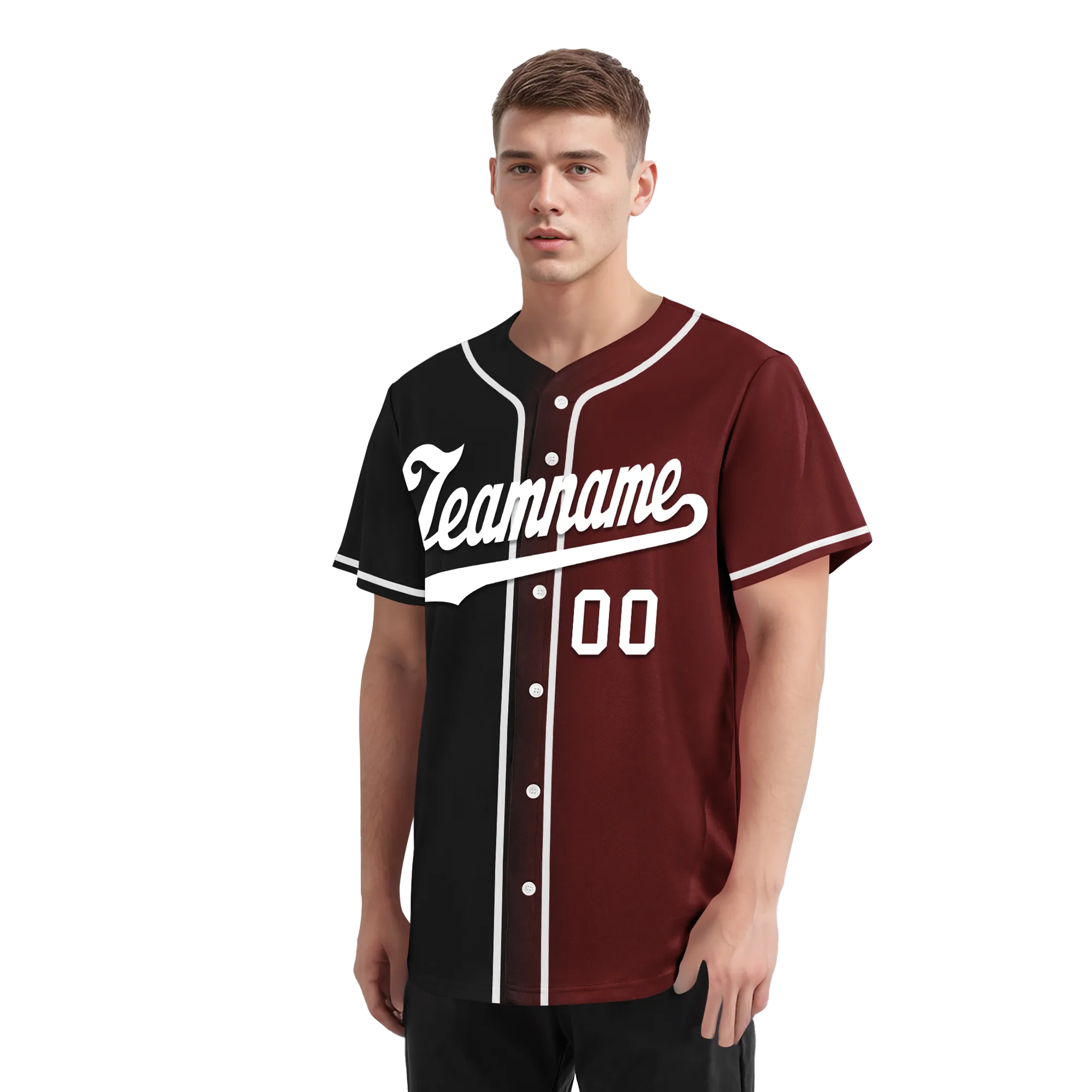 Custom Black Red Gradient Fashion Personalized Authentic Baseball Jersey BSBJ01-D0a7aae