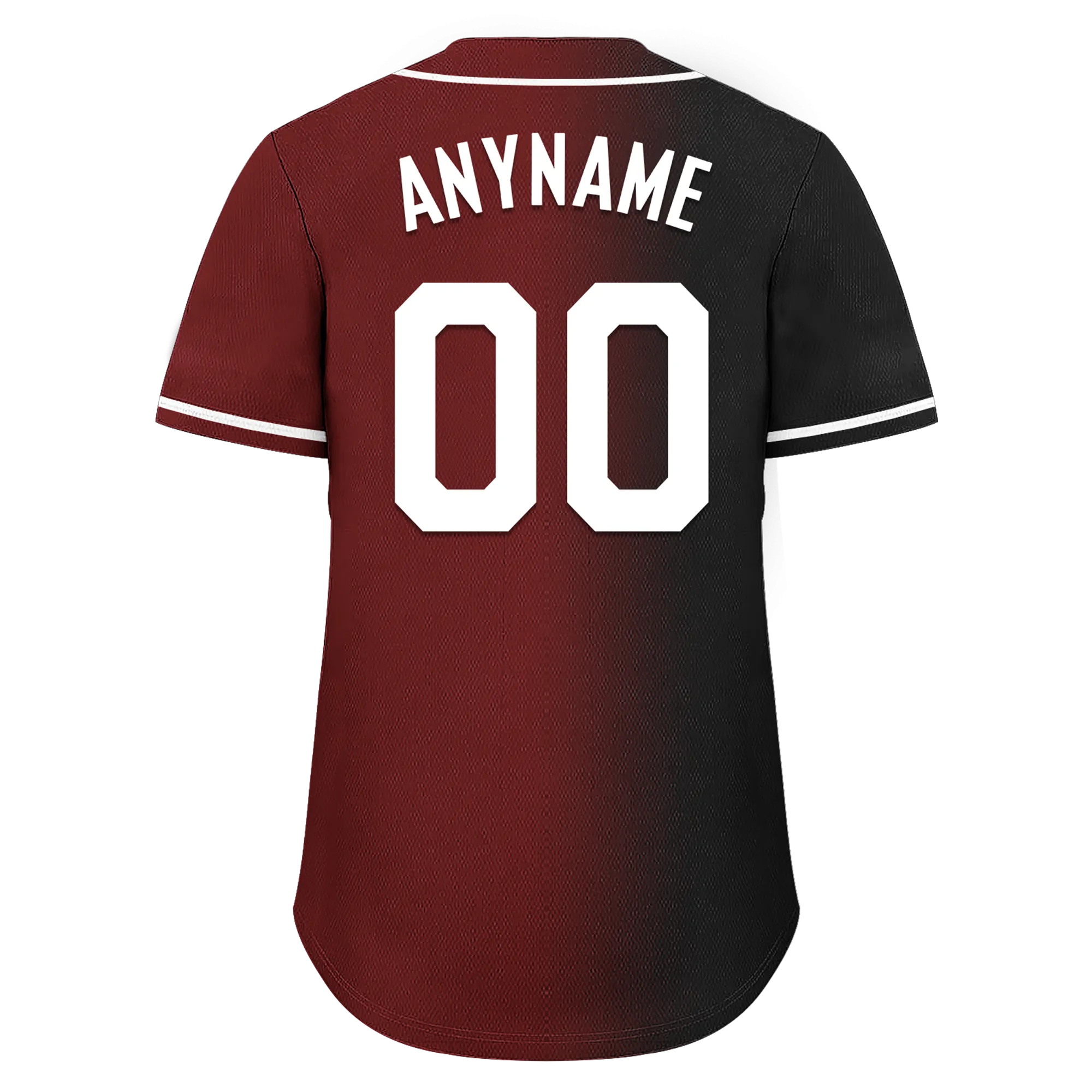 Custom Black Red Gradient Fashion Personalized Authentic Baseball Jersey BSBJ01-D0a7aae