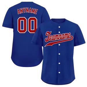 Custom Blue Classic Style Red Personalized Authentic Baseball Jersey BSBJ01-bd0fadd