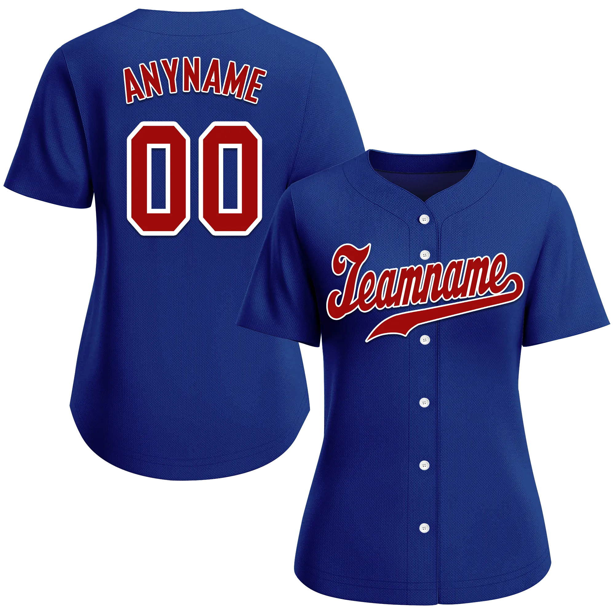 Custom Blue Classic Style Red Personalized Authentic Baseball Jersey BSBJ01-bd0fadd