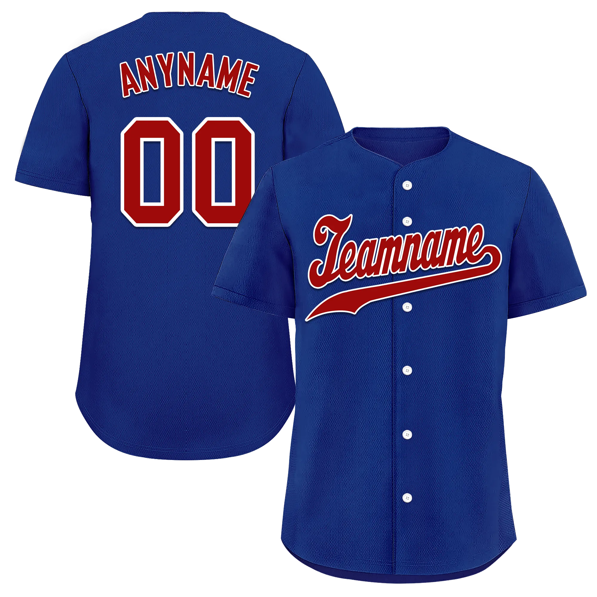 Custom Blue Classic Style Red Personalized Authentic Baseball Jersey BSBJ01-bd0fadd