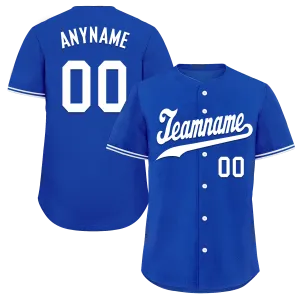 Custom Blue Classic Style White Personalized Authentic Baseball Jersey BSBJ01-bd0fa0e