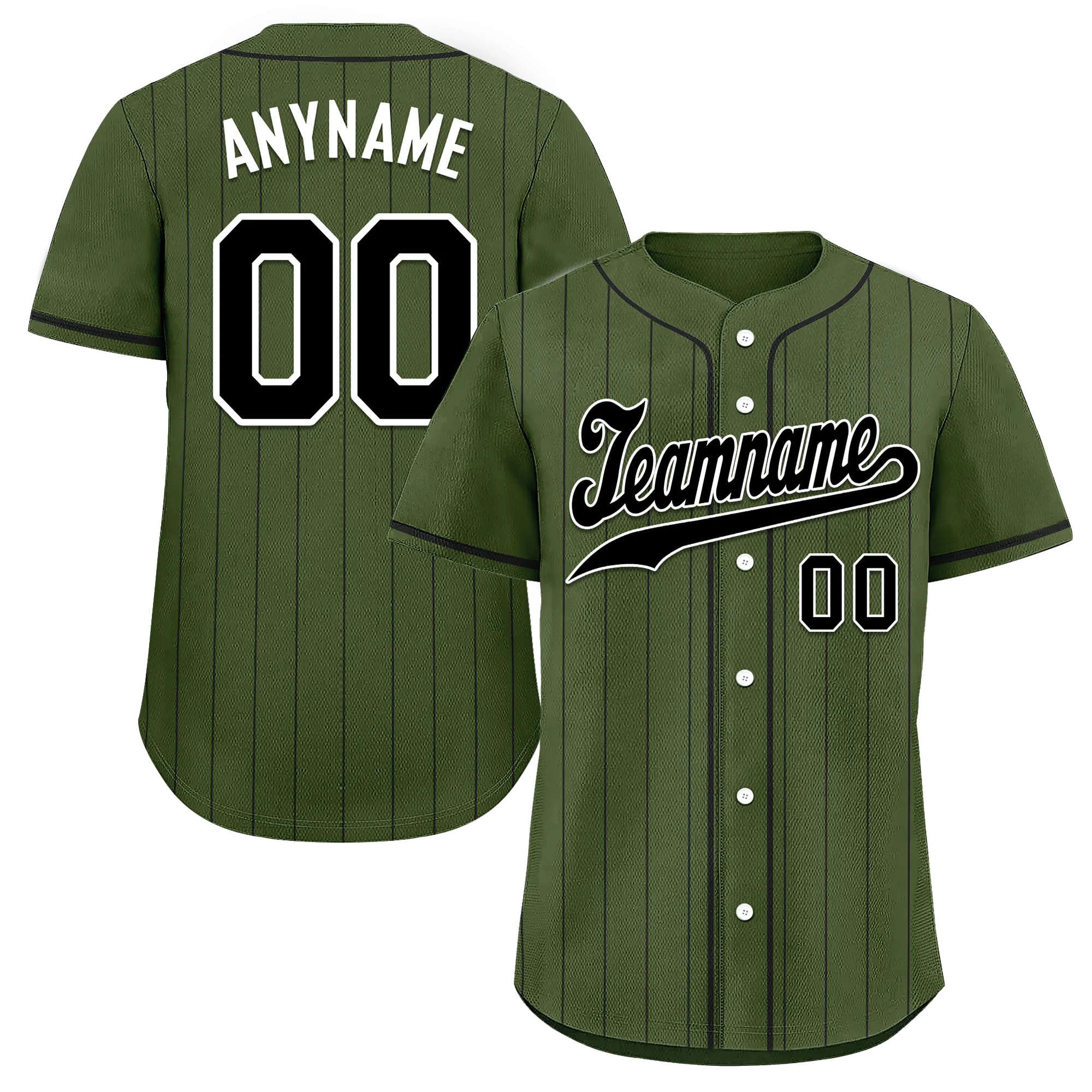 Custom Green Stripe Fashion Personalized Authentic Baseball Jersey BSBJ01-D017257