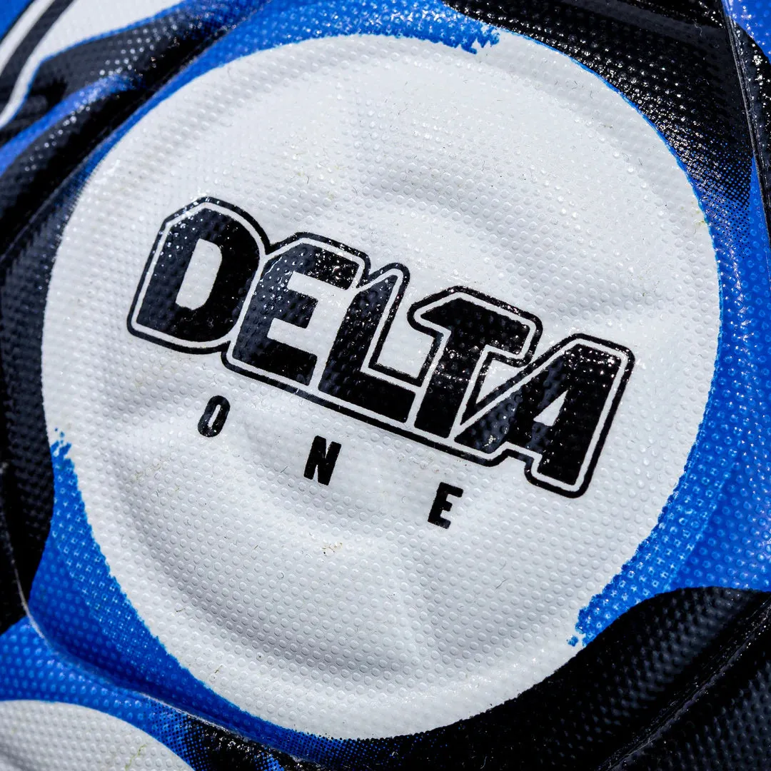 Delta One 24 Au Soccer Ball-White/Black/Botn Blue