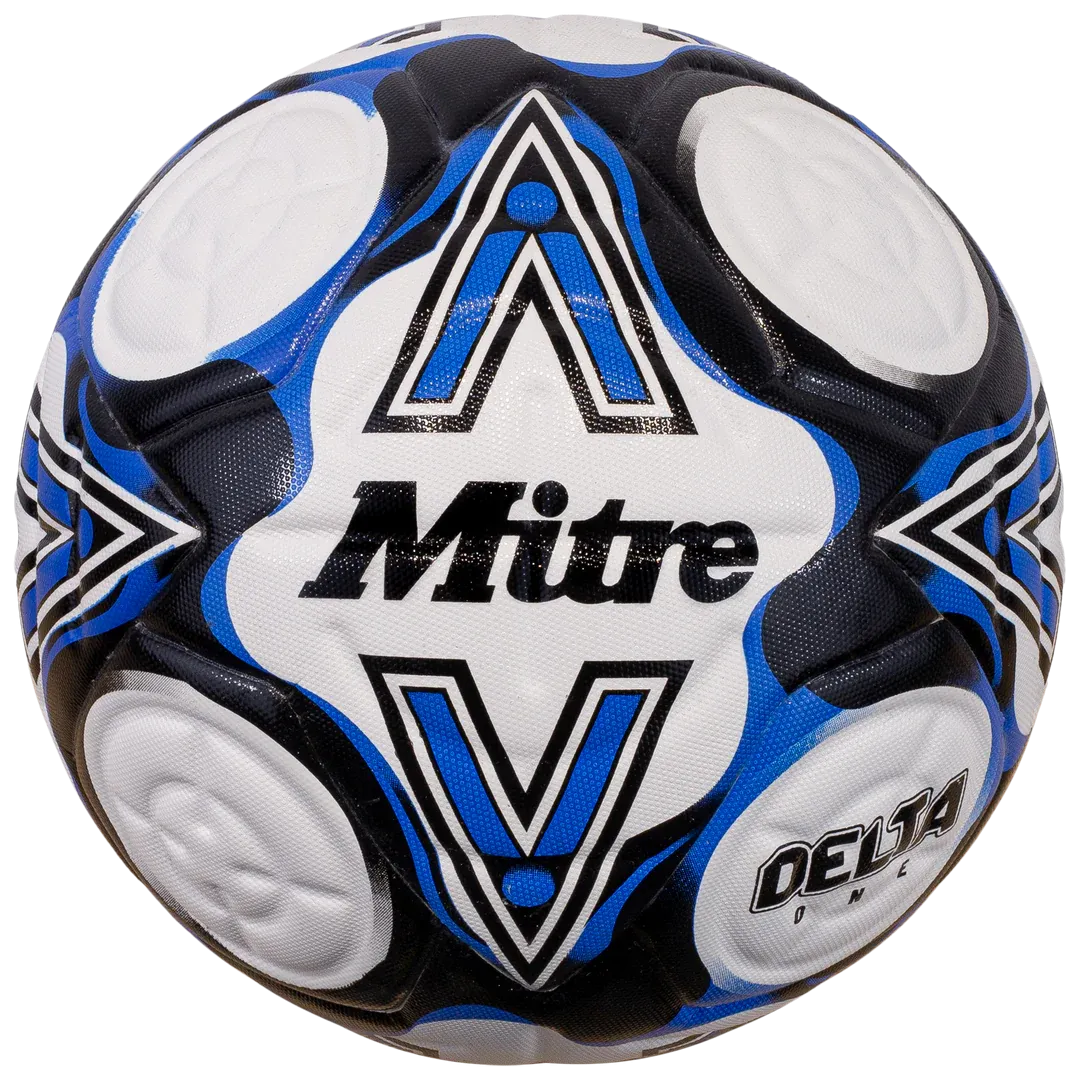 Delta One 24 Au Soccer Ball-White/Black/Botn Blue