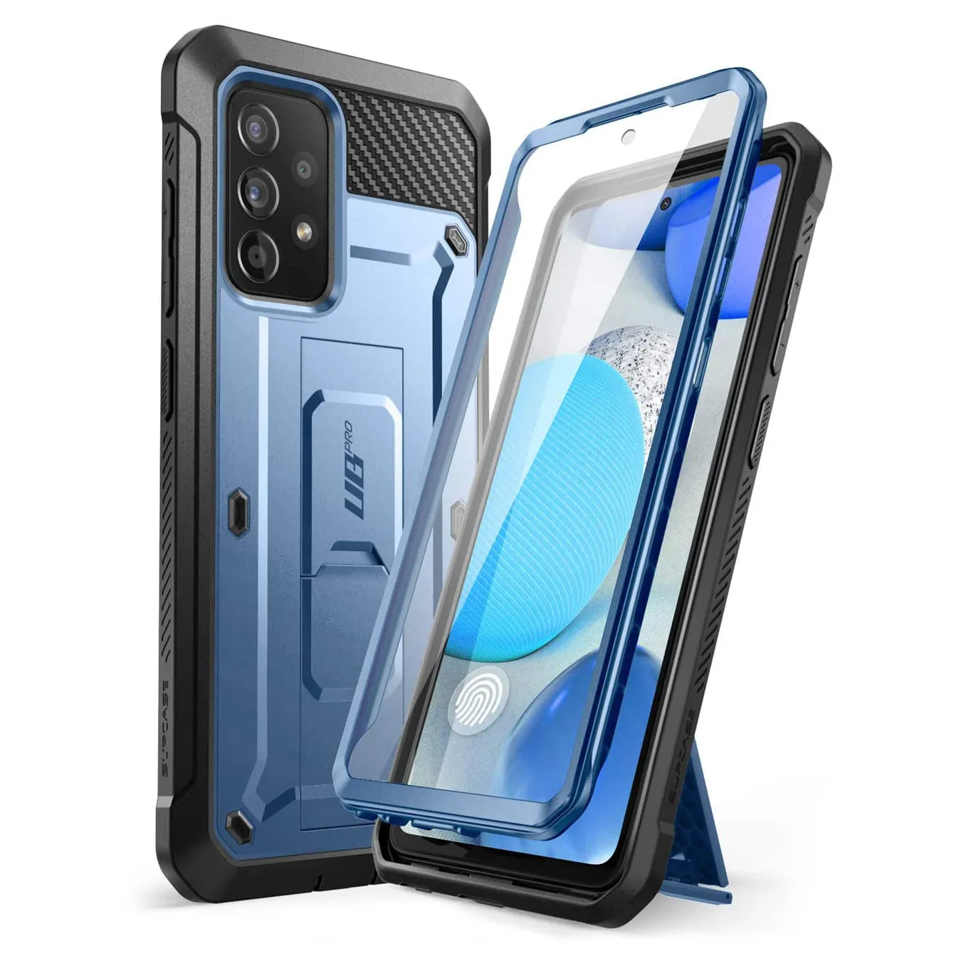 Galaxy A72 Unicorn Beetle Pro Rugged Holster Case-Metallic Blue