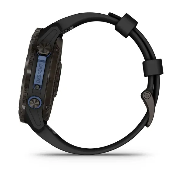 Garmin Descent™ Mk3i – 51 mm Carbon Grey DLC Titanium with Black Silicone Band