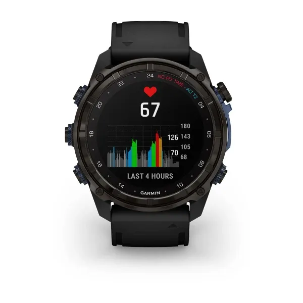 Garmin Descent™ Mk3i – 51 mm Carbon Grey DLC Titanium with Black Silicone Band