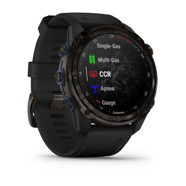 Garmin Descent™ Mk3i – 51 mm Carbon Grey DLC Titanium with Black Silicone Band