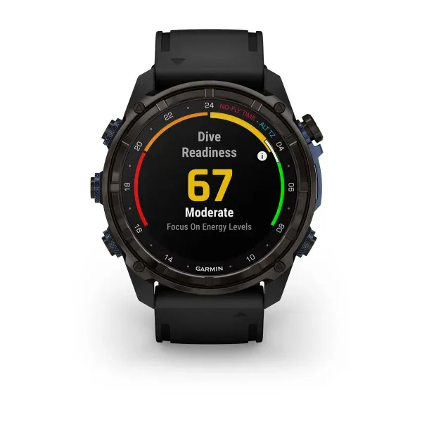 Garmin Descent™ Mk3i – 51 mm Carbon Grey DLC Titanium with Black Silicone Band