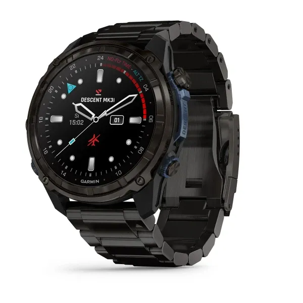 Garmin Descent™ Mk3i – 51 mm Carbon Grey DLC Titanium with DLC Titanium Band