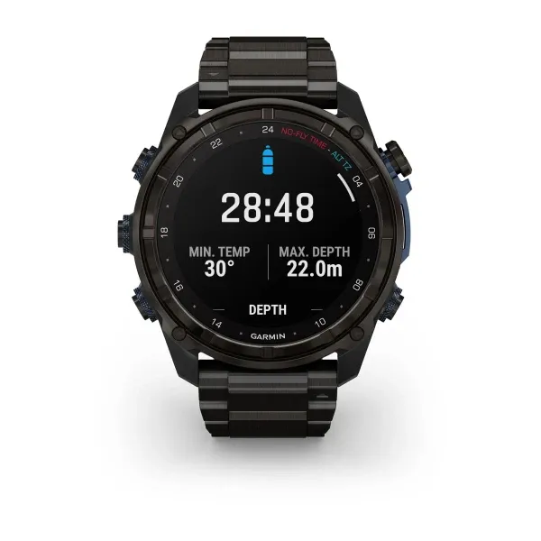 Garmin Descent™ Mk3i – 51 mm Carbon Grey DLC Titanium with DLC Titanium Band