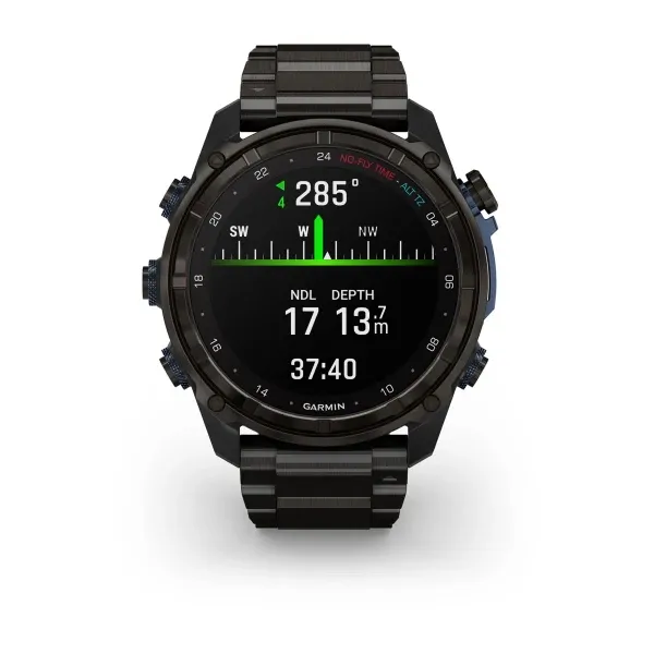 Garmin Descent™ Mk3i – 51 mm Carbon Grey DLC Titanium with DLC Titanium Band