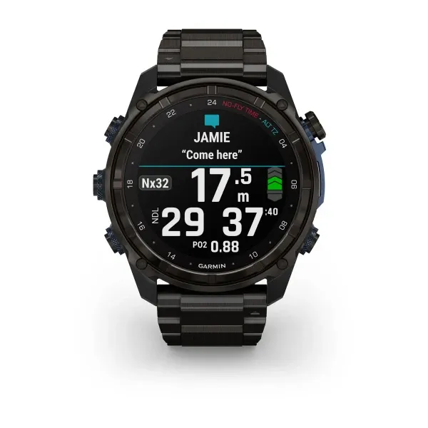 Garmin Descent™ Mk3i – 51 mm Carbon Grey DLC Titanium with DLC Titanium Band