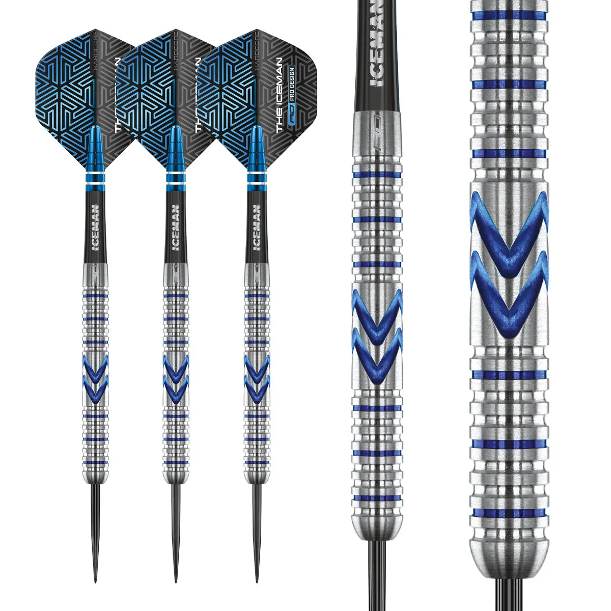 Gerwyn Price Iceman Midnight Edition 90% Tungsten Steel Tip Darts by Red Dragon