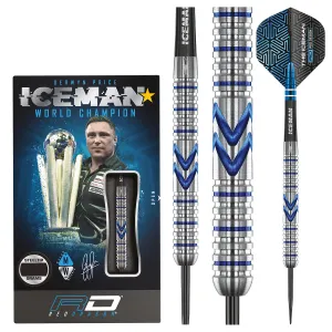 Gerwyn Price Iceman Midnight Edition 90% Tungsten Steel Tip Darts by Red Dragon