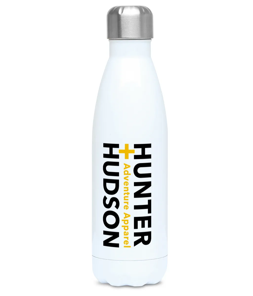 H H 500ml Insulated Water Bottle BPA Free, Leak-Proof in White