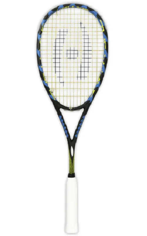 Harrow Spark Squash Racquet, Custom Donna Lobban Wave, Black/Cyan/Yellow