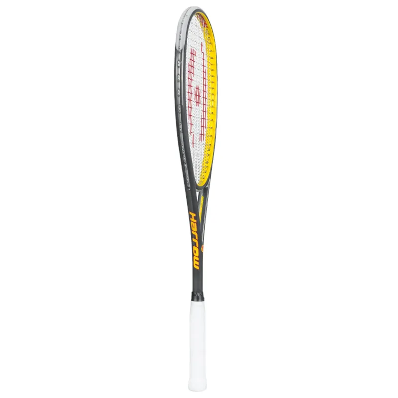 Harrow Vapor Misfit 115 Squash Racket, Grey/Yellow/Red