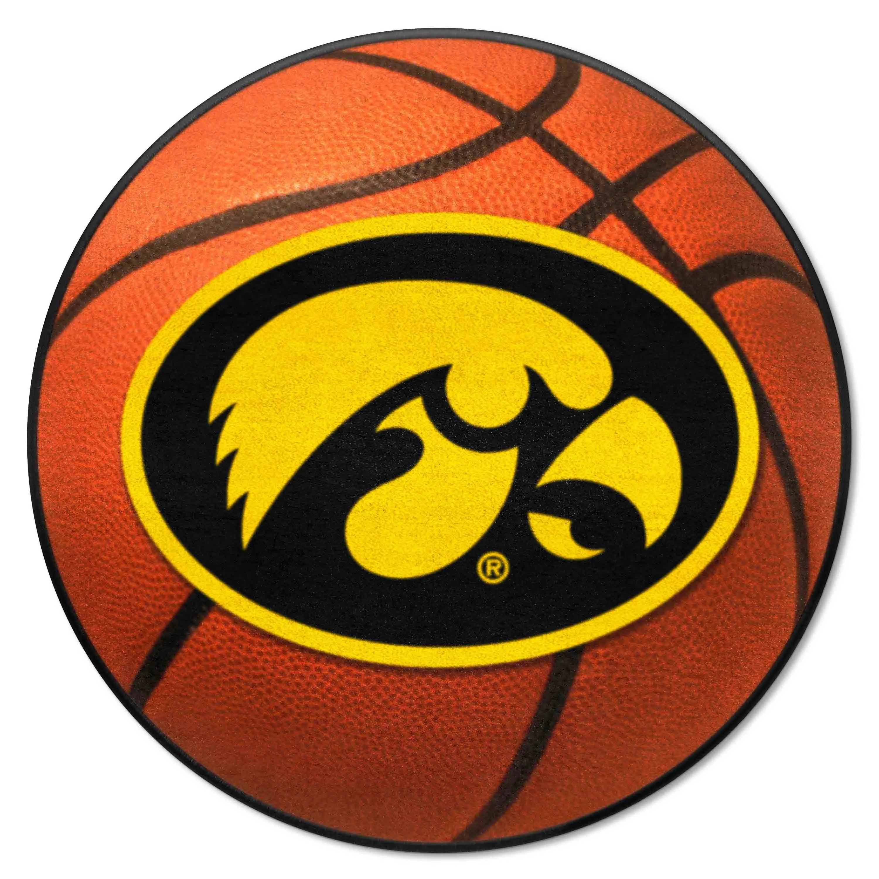 Iowa Hawkeyes Basketball Rug - 27in. Diameter