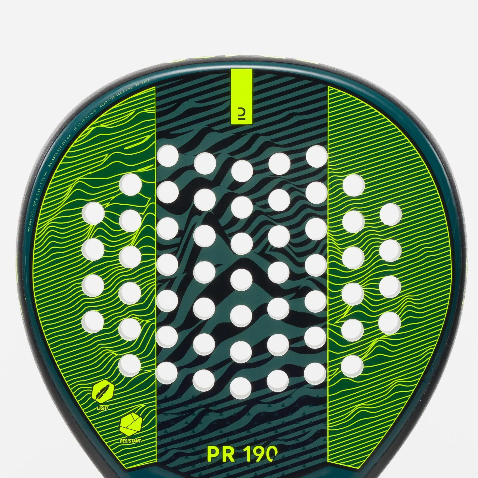 Kuikma Padel Racket - PR190 Blue/Green, Jungle Green/Neon Yellow Lime