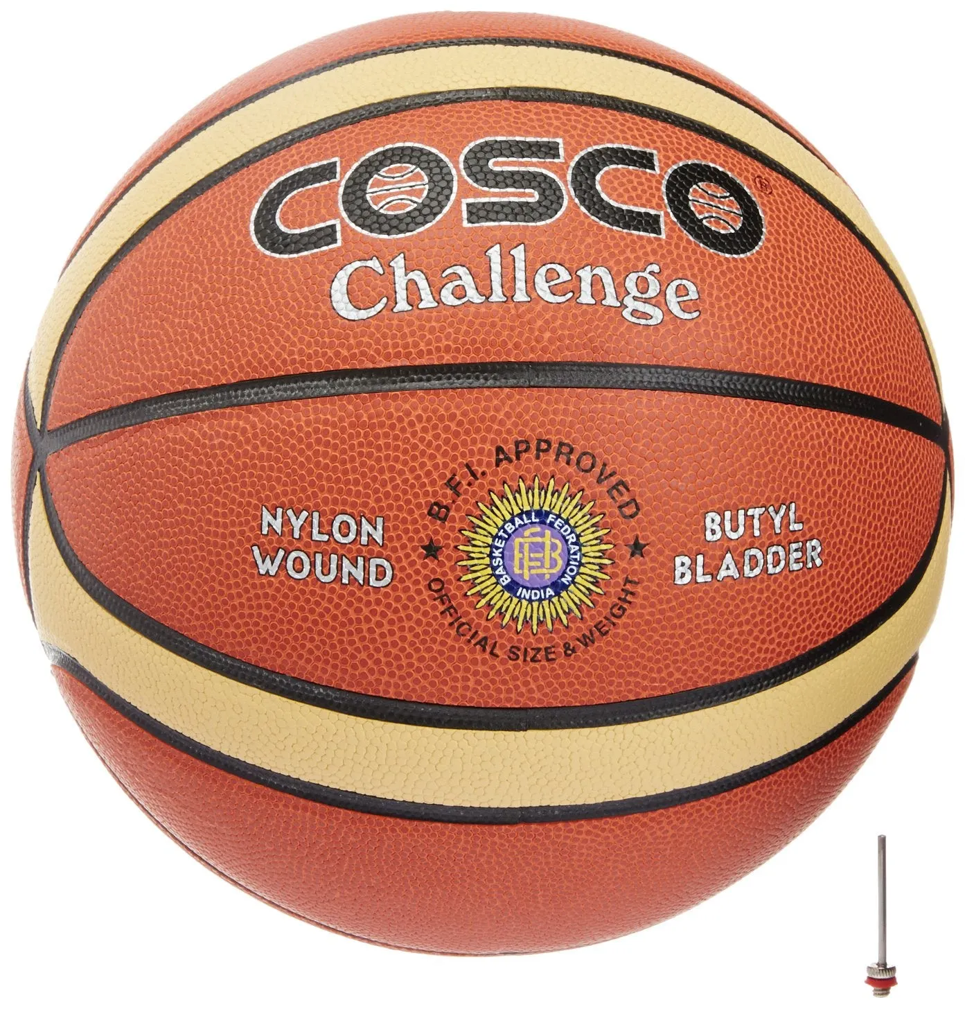 Leather Challenge Basket Ball (Orange | Size 7 )