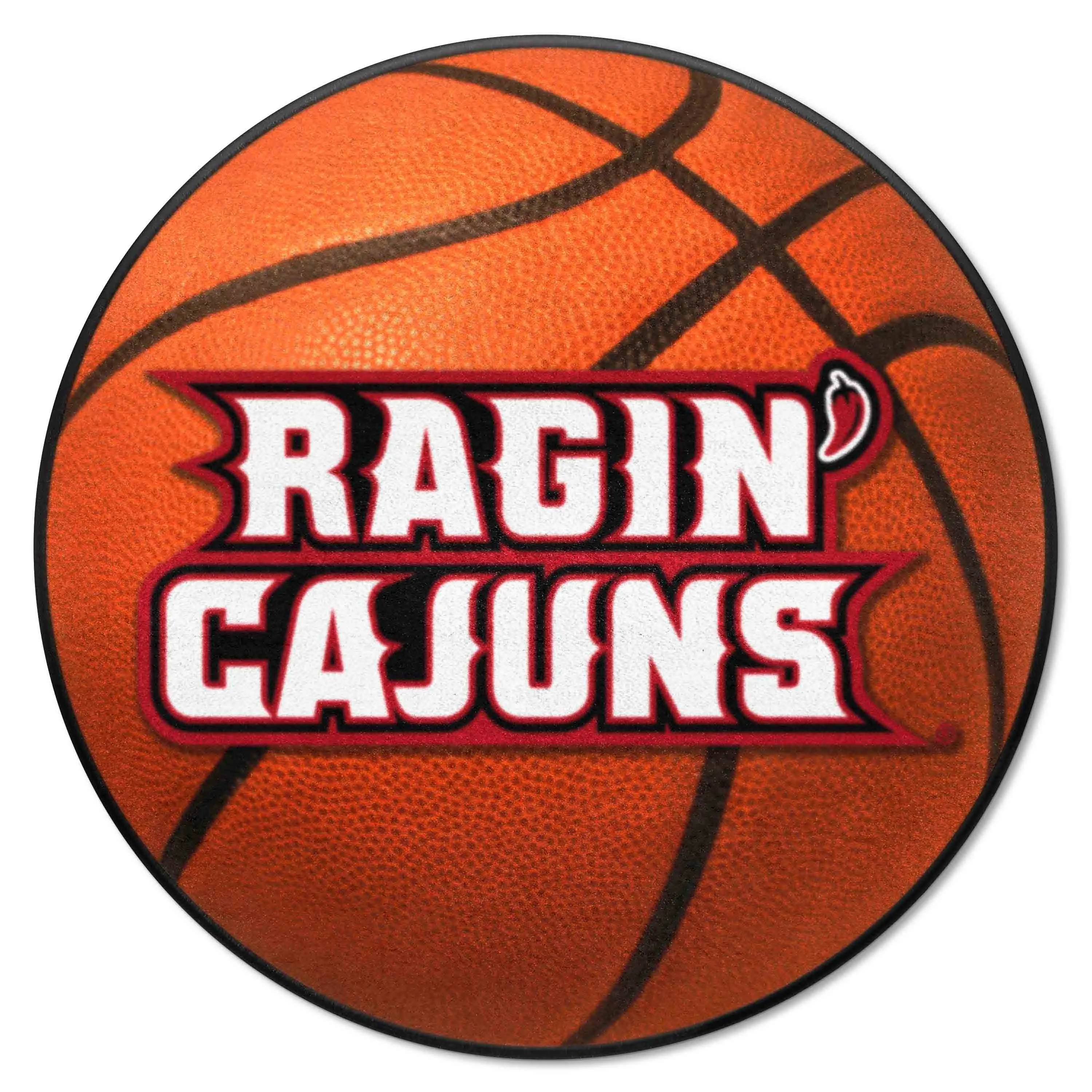 Louisiana-Lafayette Ragin' Cajuns Basketball Rug - 27in. Diameter