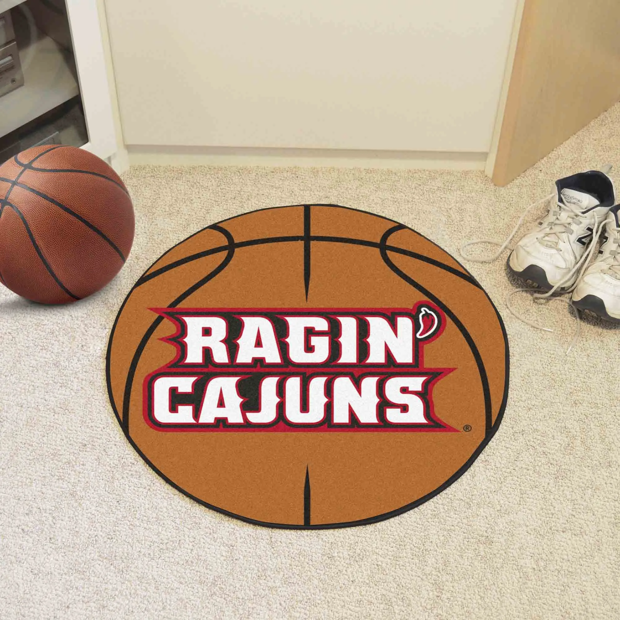 Louisiana-Lafayette Ragin' Cajuns Basketball Rug - 27in. Diameter