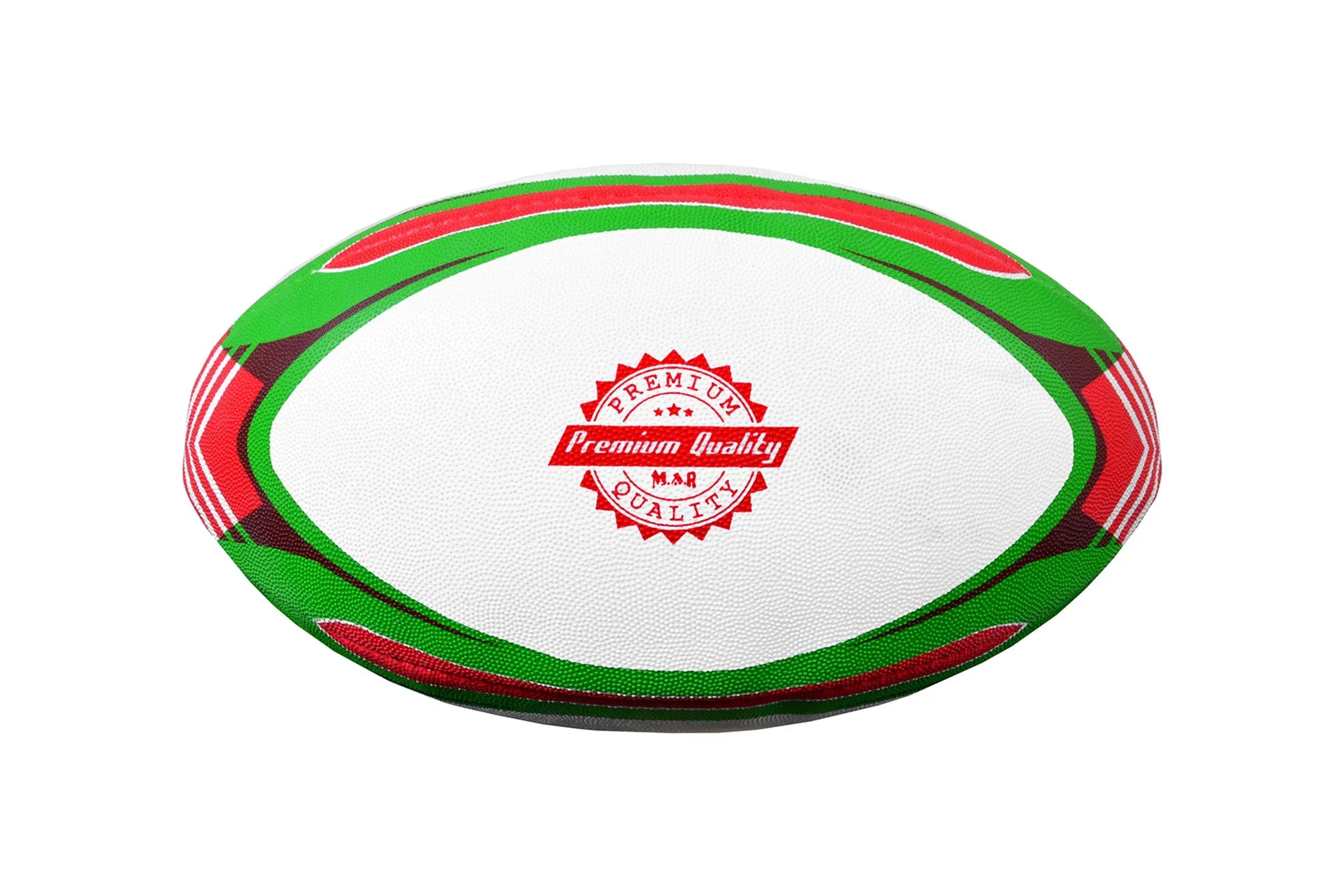 MAR-436J | Red & Green Rugby Training Ball - Size 4