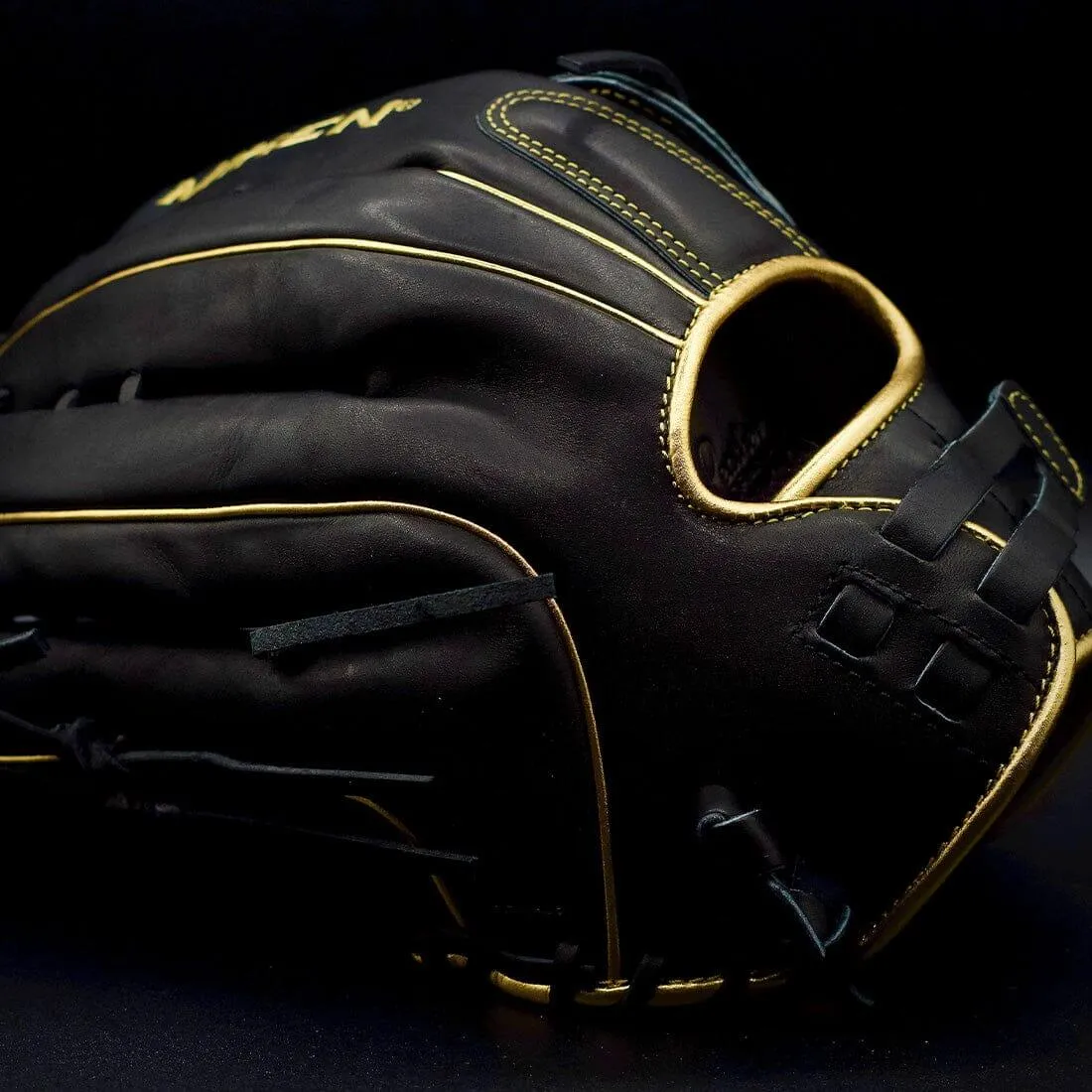 Miken Gold Pro Series 13" Black Slowpitch Softball Fielding Glove: PRO130-BG