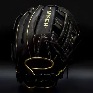 Miken Gold Pro Series 13" Black Slowpitch Softball Fielding Glove: PRO130-BG