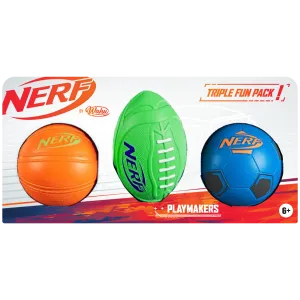 NERF Wahu Basketball, Footy And Soccer 3 Pack