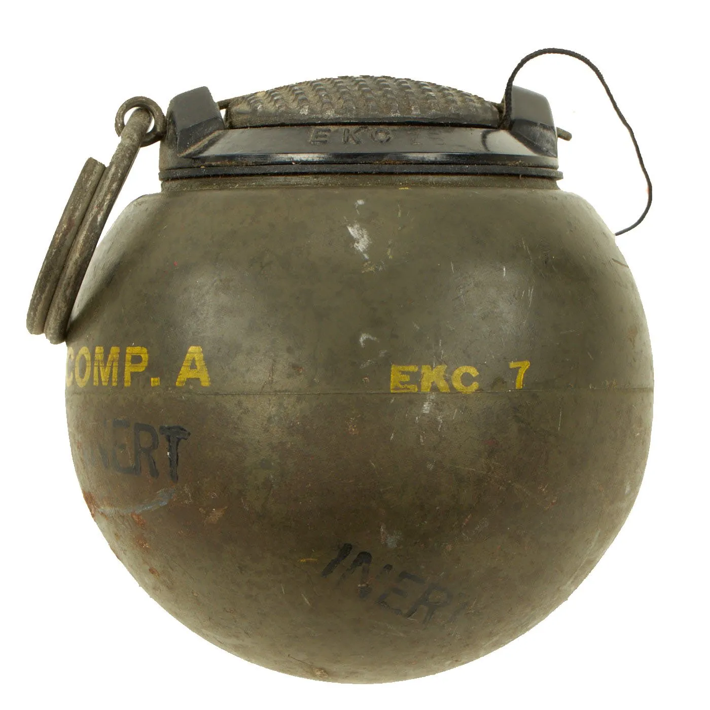 Original Rare U.S. WWII O.S.S. Issue T13 Beano Grenade Manufactured by Eastman Kodak Company - Inert