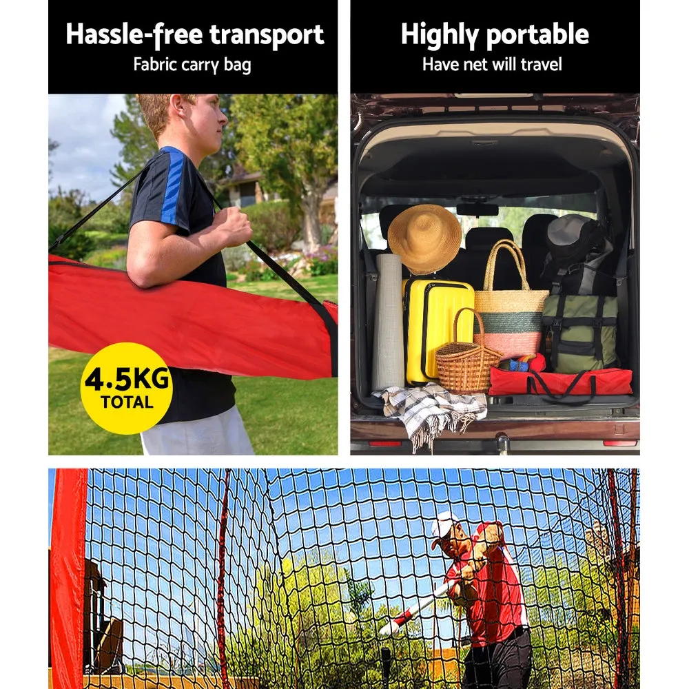 Portable 7ft Baseball Training Net with Strike Zone - Everfit